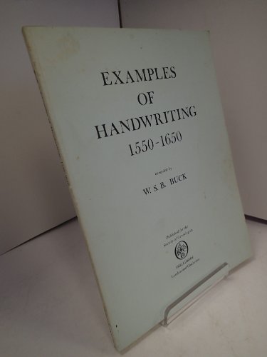 9780850331165: Examples of handwriting, 1550-1650