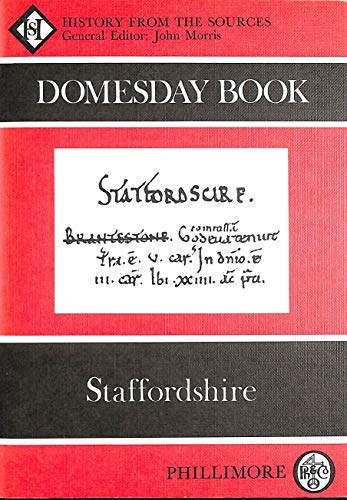 Beispielbild fr DOMESDAY BOOK 24: STAFFORDSHIRE. zum Verkauf von Cambridge Rare Books