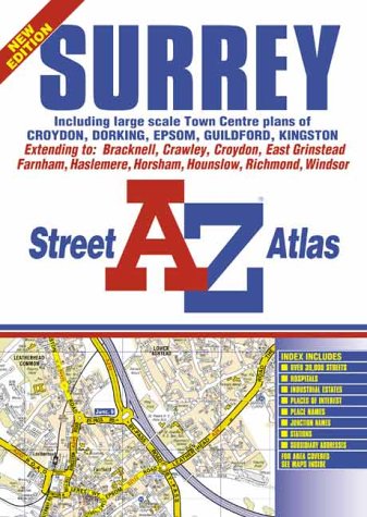 Beispielbild fr A-Z Street Atlas of Surrey zum Verkauf von WorldofBooks