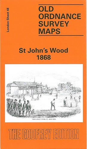 Old Ordnance Survey Detailed  Maps St Johns Wood London 1913 Godfrey Edition