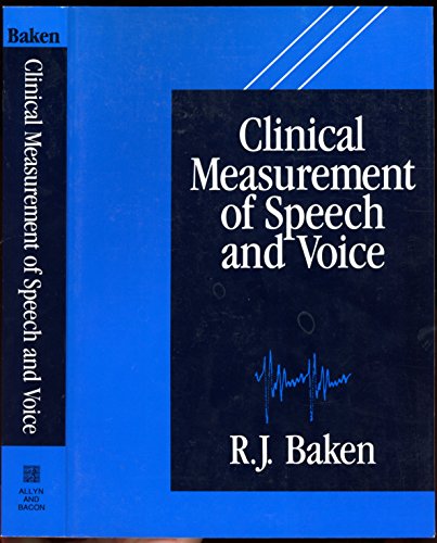 9780850666519: Clinical Measurement of Speech and Voice