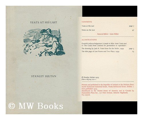 Stock image for Yeats at his last (New Yeats papers) for sale by Solr Books