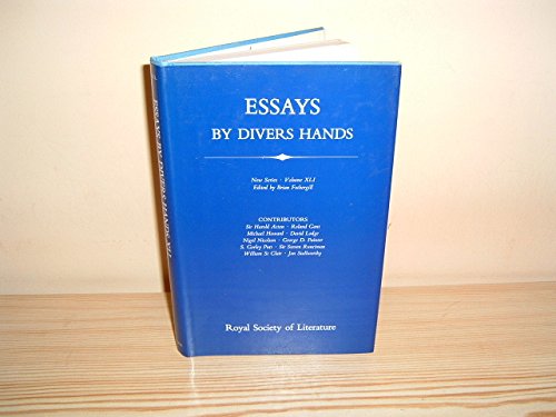 Beispielbild fr ESSAYS BY DIVERS HANDS. zum Verkauf von Cambridge Rare Books