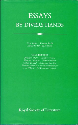Stock image for Essays by Divers Hands: New Series for sale by Tall Stories BA