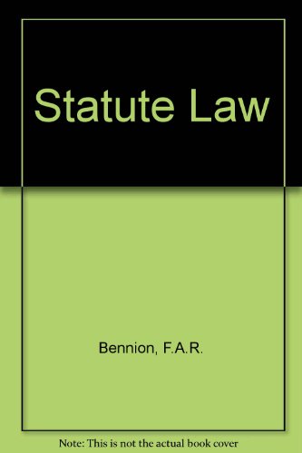 Imagen de archivo de Statute Law a la venta por WorldofBooks