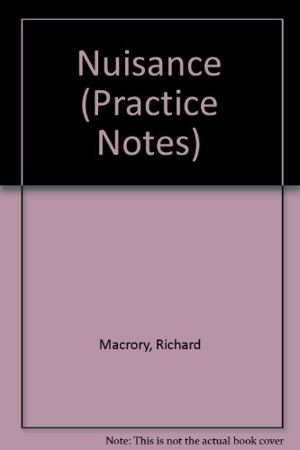 Nuisance (Practice Notes) (9780851206240) by Richard MacRory