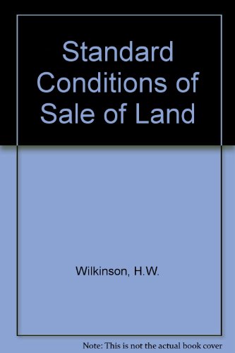 Beispielbild fr Standard Conditions of Sale of Land zum Verkauf von Cambridge Rare Books