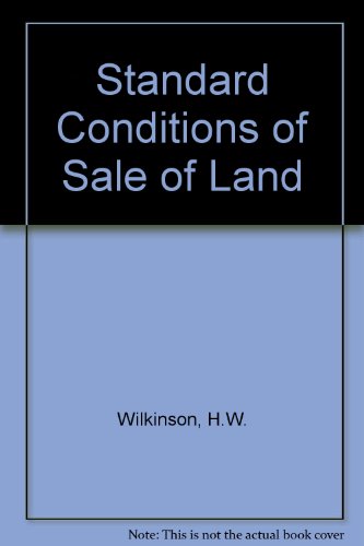 Imagen de archivo de Standard Conditions of Sale of Land a la venta por Cambridge Rare Books