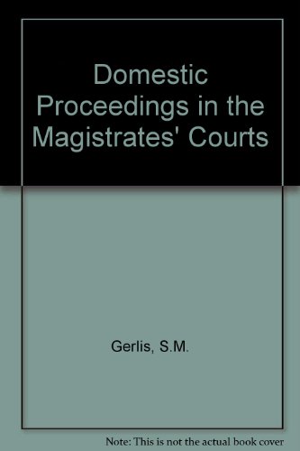 Imagen de archivo de Domestic Proceedings in the Magistrates' Courts a la venta por Phatpocket Limited