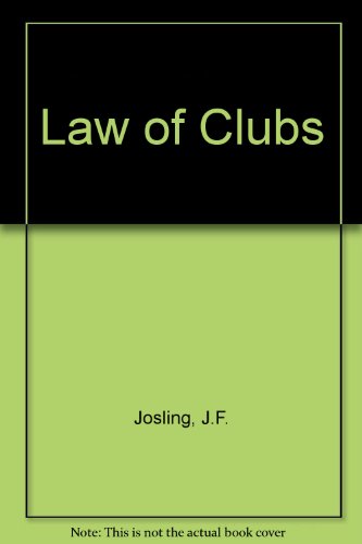 Beispielbild fr Law of Clubs zum Verkauf von medimops