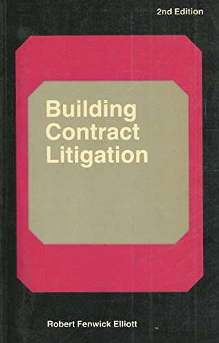 Beispielbild fr Building Contract Litigation zum Verkauf von Phatpocket Limited