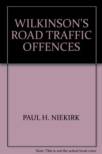 Beispielbild fr Wilkinson's road traffic offences zum Verkauf von Phatpocket Limited