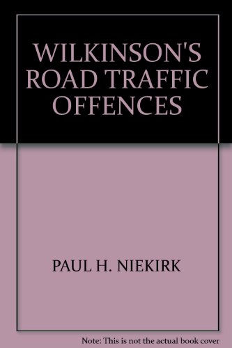 9780851209807: WILKINSON'S ROAD TRAFFIC OFFENCES