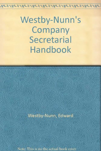Beispielbild fr Westby-Nunn's Company Secretarial Handbook zum Verkauf von MusicMagpie