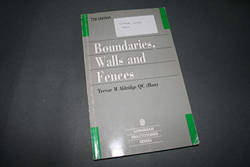 Beispielbild fr Boundaries, Walls and Fences zum Verkauf von Better World Books Ltd