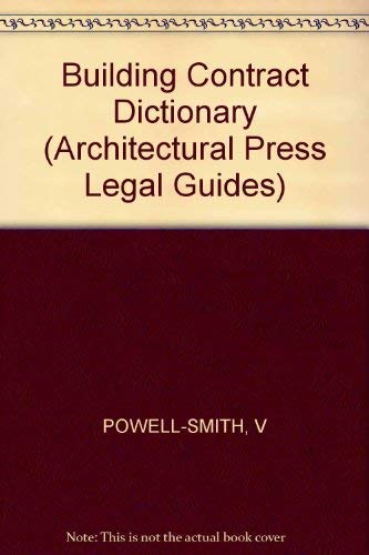 Imagen de archivo de Building Contract Dictionary a la venta por Better World Books Ltd