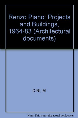 9780851399553: Renzo Piano: Projects and Buildings, 1964-83 (Architectural documents)