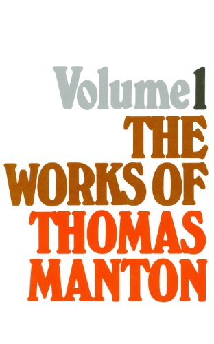 9780851516486: Works of Thomas Manton: v. 1 (The Works of Thomas Manton)