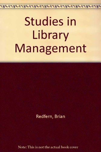 Beispielbild fr Studies in Library Management. Vol I. zum Verkauf von Cambridge Rare Books
