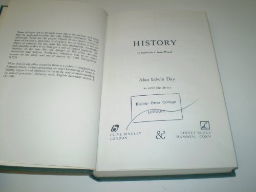 Imagen de archivo de History: a Reference Handbook a la venta por Redux Books