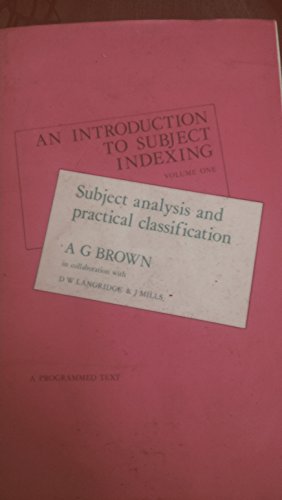 Stock image for An Introduction to Subject Indexing : A Programmed Text for sale by Better World Books