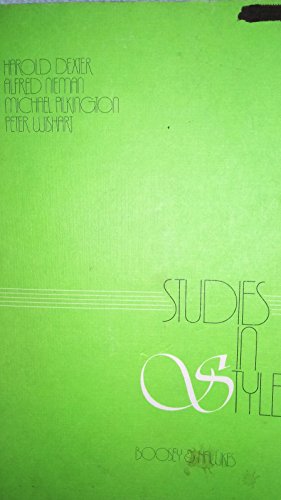 Beispielbild fr Studies in Style. A Text Book for the Student of Harmony and Counterpoint. zum Verkauf von Travis & Emery Music Bookshop ABA