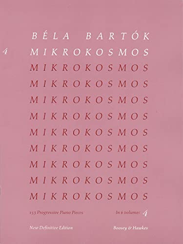 Mikrokosmos Volume 4 (Pink) (Mikrokosmos (Boosey & Hawkes)) - Bartok, Bela