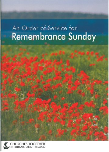 Beispielbild fr An Order of Service for Remembrance Sunday zum Verkauf von Blackwell's