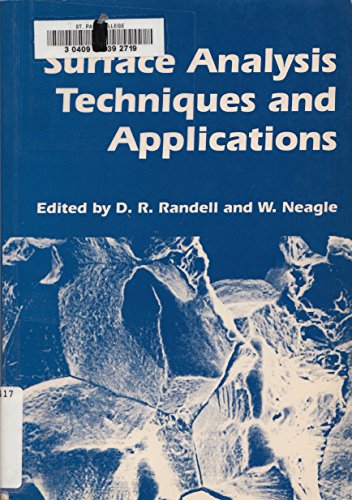 9780851865973: Surface Analysis Techniques and Applications: 84 (Special Publication)