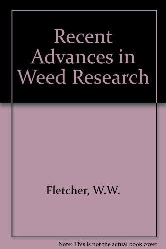 Imagen de archivo de Recent Advances in Weed Research a la venta por Zubal-Books, Since 1961