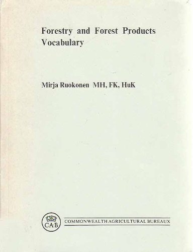 9780851985480: Forestry and Forest Products Vocabulary