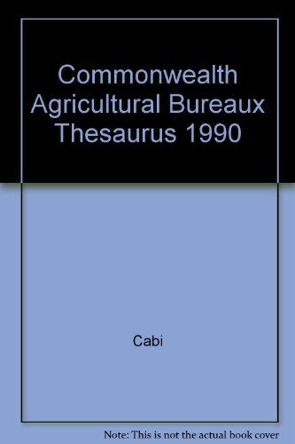 Cab Thesaurus, 1990 (9780851986876) by Cabi