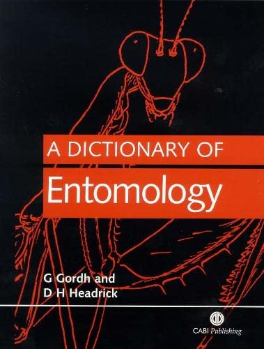 9780851996554: A Dictionary of Entomology (Cabi Publishing)