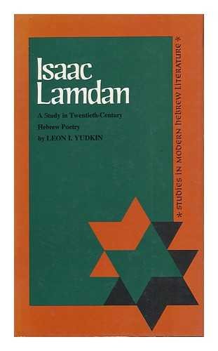 9780852222775: Isaac Lamdan: Study in Twentieth Century Hebrew Poetry