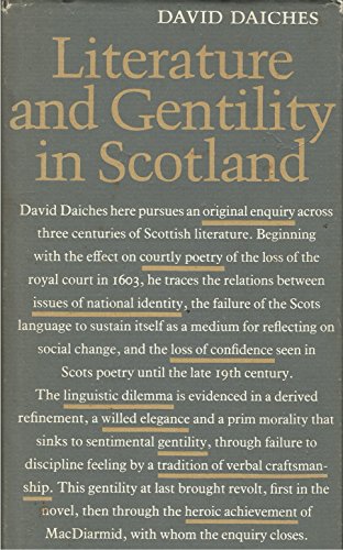 Literature and Gentility in Scotland: The Alexander Lectures at the University of Toronto, 1980