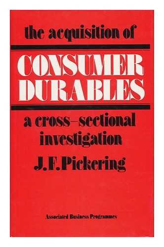 Beispielbild fr Acquisition of Consumer Durables: A Cross-Sectional Investigation zum Verkauf von Anybook.com