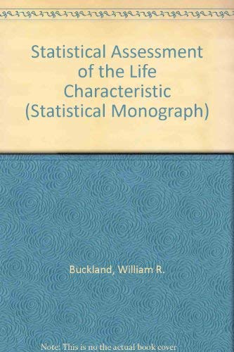 Imagen de archivo de Statistical Assessment of the Life Characteristic (Statistical Monograph) a la venta por Zubal-Books, Since 1961