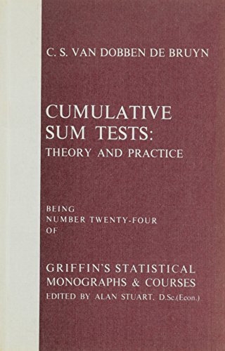 Stock image for Cumulative Sum Tests, Theory and Practice (Griffin's Statistical Monographs) for sale by My Dead Aunt's Books