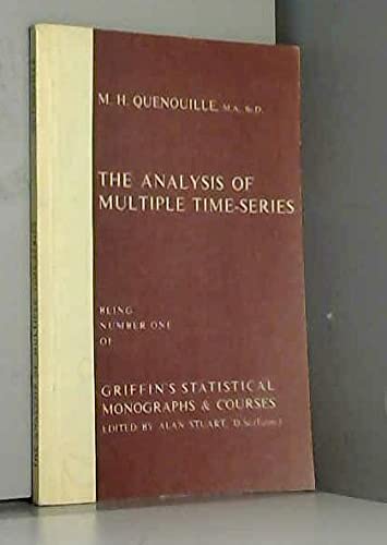 Imagen de archivo de Analysis of Multiple Time-series (Statistical Monograph) a la venta por My Dead Aunt's Books