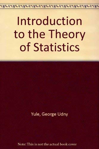 Stock image for Introduction to the Theory of Statistics for sale by Irish Booksellers