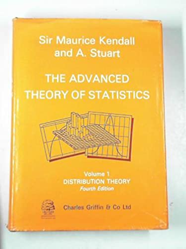 Stock image for Advanced Theory of Statistics: Distribution Theory (Volume 1) for sale by Anybook.com