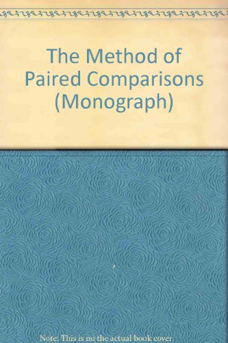 9780852642900: The Method of Paired Comparisons