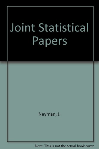 Beispielbild fr Joint Statistical Papers of J. Neyman & E. S. Pearson zum Verkauf von Zubal-Books, Since 1961