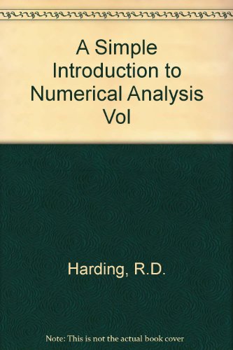 9780852741566: A Simple Introduction to Numerical Analysis Vol