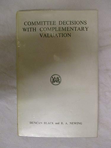 Beispielbild fr Committee Decisions with Complementary Valuation zum Verkauf von Zubal-Books, Since 1961