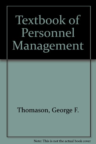 Stock image for Textbook of Personnel Management for sale by Strawberry Hill Books