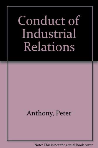 Imagen de archivo de The Conduct of Industrial Relations a la venta por Ryde Bookshop Ltd