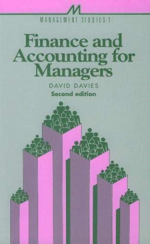 Beispielbild fr Finance and Accounting for Managers: Series 1 (Management Studies) zum Verkauf von WorldofBooks