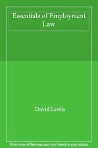 Beispielbild fr Essentials of Employment Law zum Verkauf von AwesomeBooks