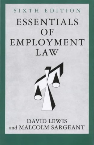 9780852927960: Essentials of Employment Law (People & organisations)